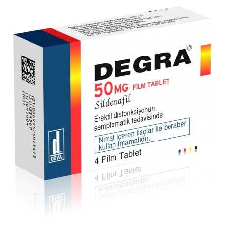 Degra 50 mg Sildenafil 4 Film Tablet